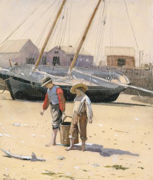 A Basket of Clams by Winslow Homer Oil Painting