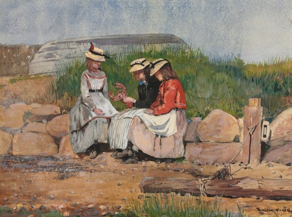 A Fisherman's Daughter  by Winslow Homer - Hand-Painted Oil Painting Reproduction