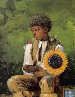 A Flower for the Teacher by Winslow Homer Oil Painting