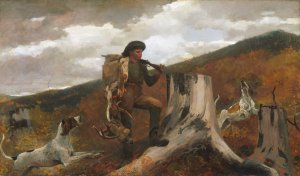A Huntsman and Dogs by Winslow Homer Oil Painting