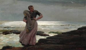 A Light on the Sea by Winslow Homer Oil Painting