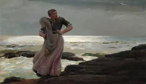 A Light on the Sea by Winslow Homer Oil Painting