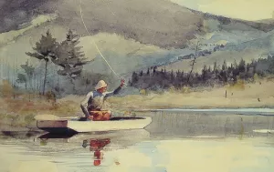 A Quiet Pool on a Sunny Day by Winslow Homer - Oil Painting Reproduction