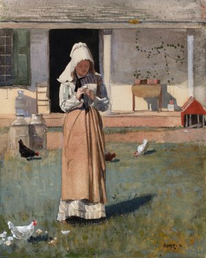A Sick Chicken by Winslow Homer Oil Painting