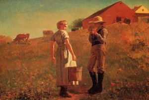 A Temperance Meeting also known as Noon Time by Winslow Homer Oil Painting