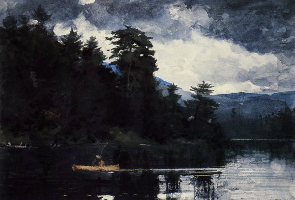 Main Product Photo of Adirondack Lake Painting by Winslow Homer
