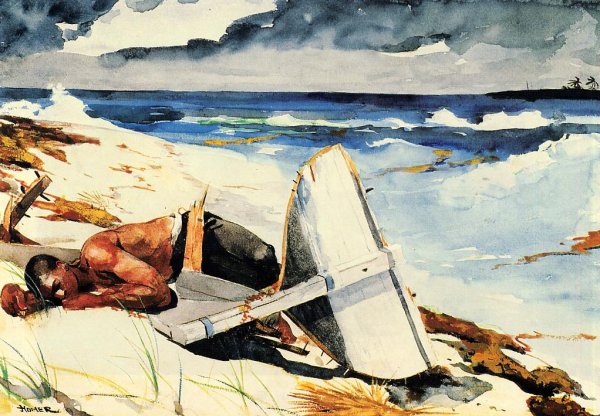 After the Hurricane by Winslow Homer - Hand-Painted Oil Painting Reproduction