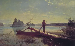 An Adirondack Lake painting by Winslow Homer