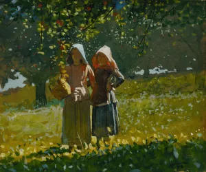 Apple Picking by Winslow Homer Oil Painting