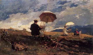 Artists Sketching in the White Mountains by Winslow Homer Oil Painting