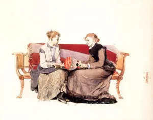 Backgammon painting by Winslow Homer