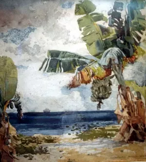 Banana Tree - Nassau by Winslow Homer - Oil Painting Reproduction