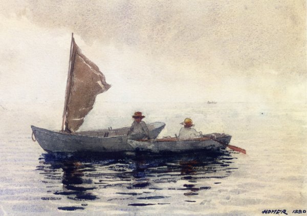 Boating Boys in Gloucester by Winslow Homer - Hand-Painted Oil Painting Reproduction