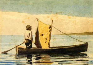 Boy In a Small Boat by Winslow Homer - Oil Painting Reproduction
