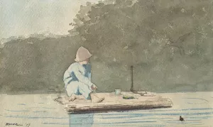 Boy on a Raft by Winslow Homer Oil Painting