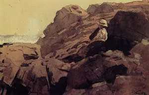 Boy on the Rocks painting by Winslow Homer