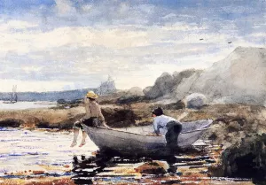 Boys in a Dory by Winslow Homer - Oil Painting Reproduction