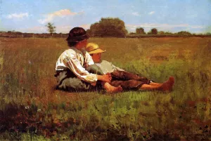 Boys in a Pasture by Winslow Homer - Oil Painting Reproduction