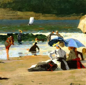 By the Shore by Winslow Homer - Oil Painting Reproduction