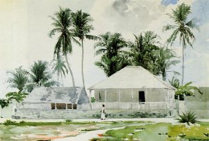 Cabins, Nassau by Winslow Homer Oil Painting