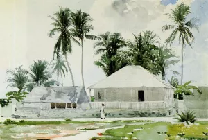 Cabins, Nassau by Winslow Homer - Oil Painting Reproduction