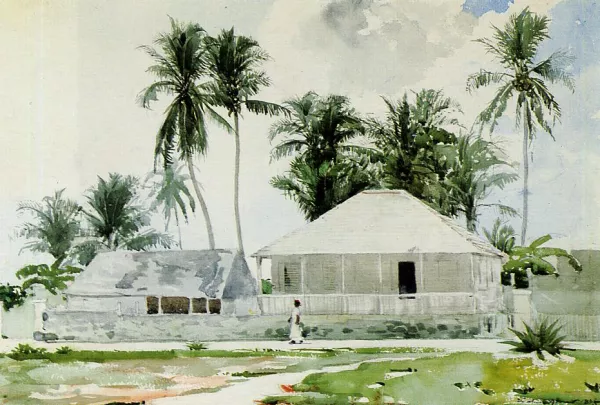 Cabins, Nassau by Winslow Homer - Oil Painting Reproduction