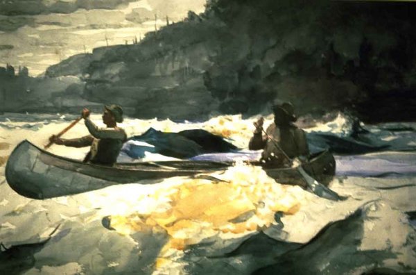 Main Product Photo of Canoeing Painting by Winslow Homer
