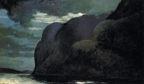 Main Product Photo of Cape Trinity, Saguenay River Painting by Winslow Homer