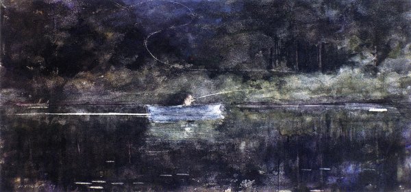 Main Product Photo of Casting, a Rise Painting by Winslow Homer