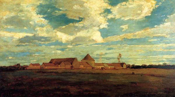 Cernay la Ville - French Farm by Winslow Homer - Hand-Painted Oil Painting Reproduction