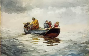 Crab Fishing by Winslow Homer - Oil Painting Reproduction
