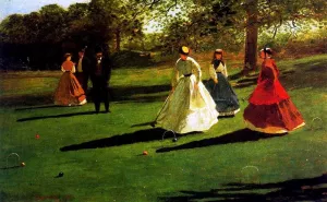Croquet Players painting by Winslow Homer