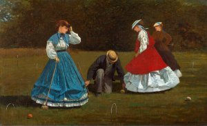 Croquet Scene by Winslow Homer Oil Painting