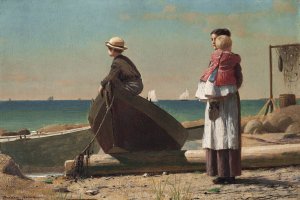 Dad's Coming! by Winslow Homer Oil Painting