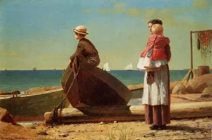 Dad's Coming Oil painting by Winslow Homer