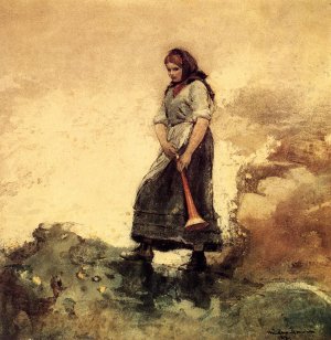 Daughter of the Coast Guard Oil painting by Winslow Homer