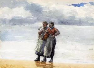 Daughters of the Sea Oil painting by Winslow Homer