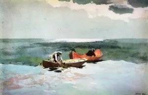 Deep Sea Fishing by Winslow Homer - Oil Painting Reproduction