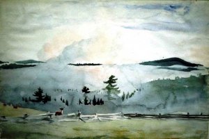Deer at a Fence Oil painting by Winslow Homer