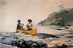 Entering the First Rapid by Winslow Homer - Oil Painting Reproduction