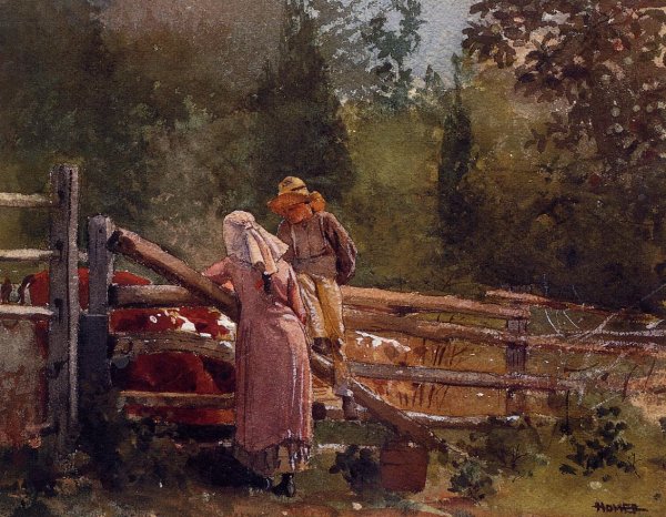 Main Product Photo of Feeding Time Painting by Winslow Homer