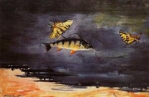 Fish and Butterflies by Winslow Homer Oil Painting