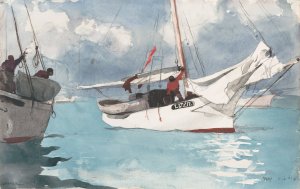 Fishing Boats, Key West by Winslow Homer Oil Painting