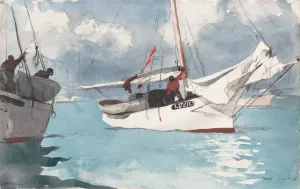 Fishing Boats, Key West by Winslow Homer Oil Painting