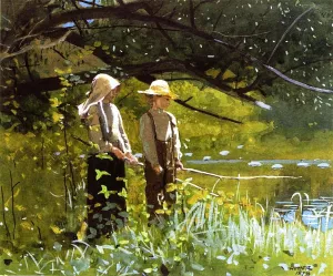 Fishing painting by Winslow Homer