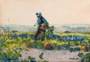 For to Be a Farmer's Boy by Winslow Homer Oil Painting