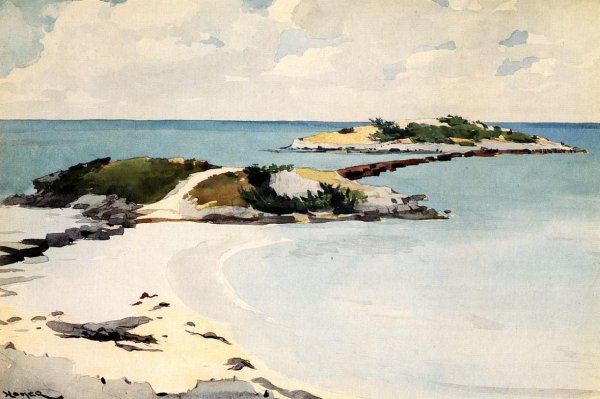 Main Product Photo of Gallow's Island, Bermuda Painting by Winslow Homer