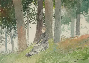 Girl Seated In A Grove by Winslow Homer Oil Painting
