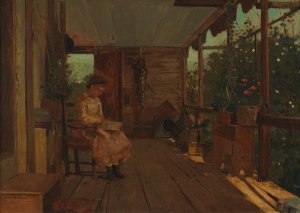 Girl Shelling Peas by Winslow Homer Oil Painting