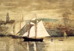 Gloucester Schooners and Sloop Oil painting by Winslow Homer